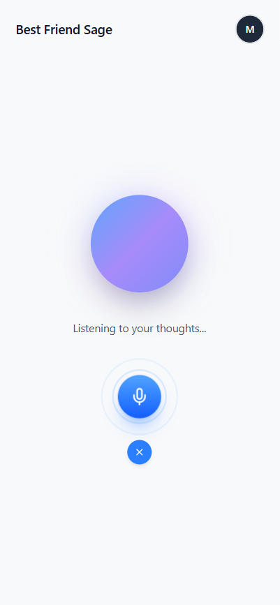 Sage Voice Mode screen